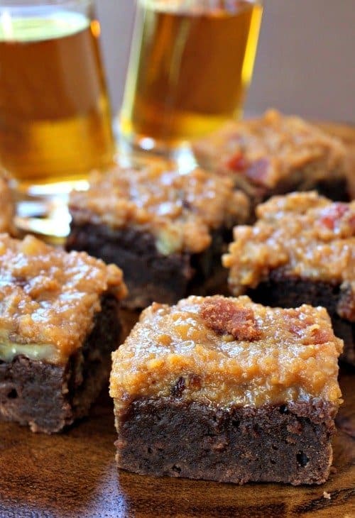 Whiskey Bacon Brownies