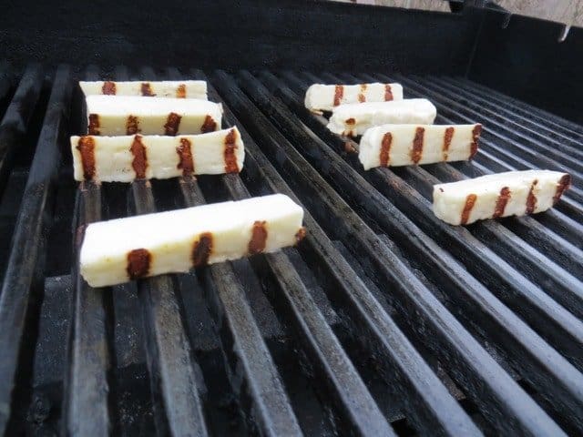These Grilled Halloumi Cheese Kabobs are a great appetizer for cheese boards or tapas! We love making this grilled cheese for happy hour or snacking! IMG_1387