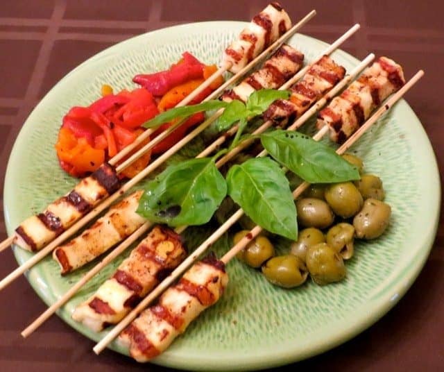 Grilled Halloumi Cheese Kabobs Mantitlement