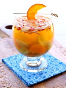 Make a pitcher of this BLue Moon Sangria for your next cocktail party!
