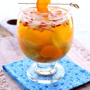 Make a pitcher of this BLue Moon Sangria for your next cocktail party!