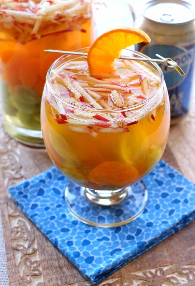 Blue Moon Sangria is the perfect happy hour cocktail!