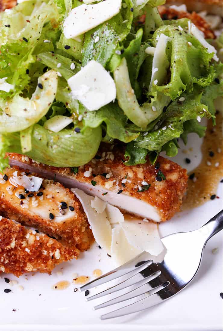 chicken milanese recipe with sesame flavors