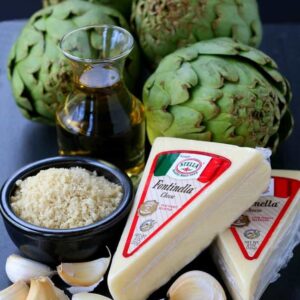 Stuffed Artichokes with Garlic and Fontinella Cheese have just a few simple ingredients!