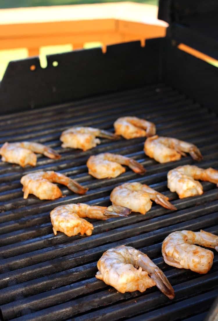 Grilled Shrimp Cocktail with Mango BBQ Sauce grills up in minutes on the grill or grill pan!