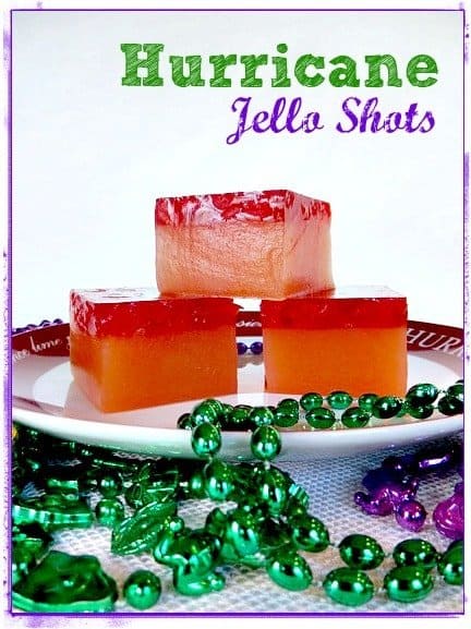 hurricane jello shots with text