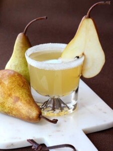 a cocktail made with pear liquor and brandy