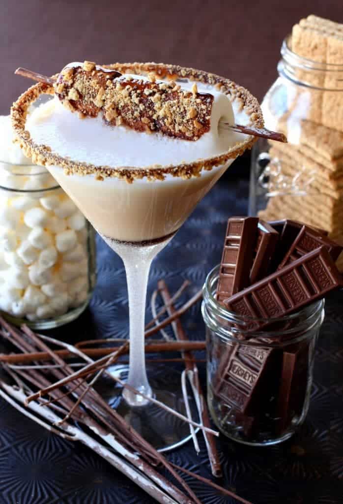 This S'mores Martini is perfect for a sweet, but boozy dessert cocktail!