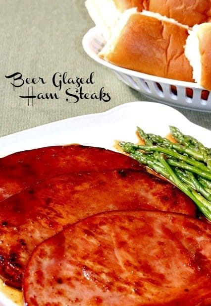 beer glazed ham steaks