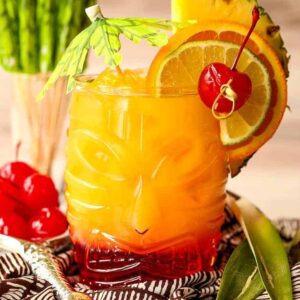 A Mai Tai drink with garnish