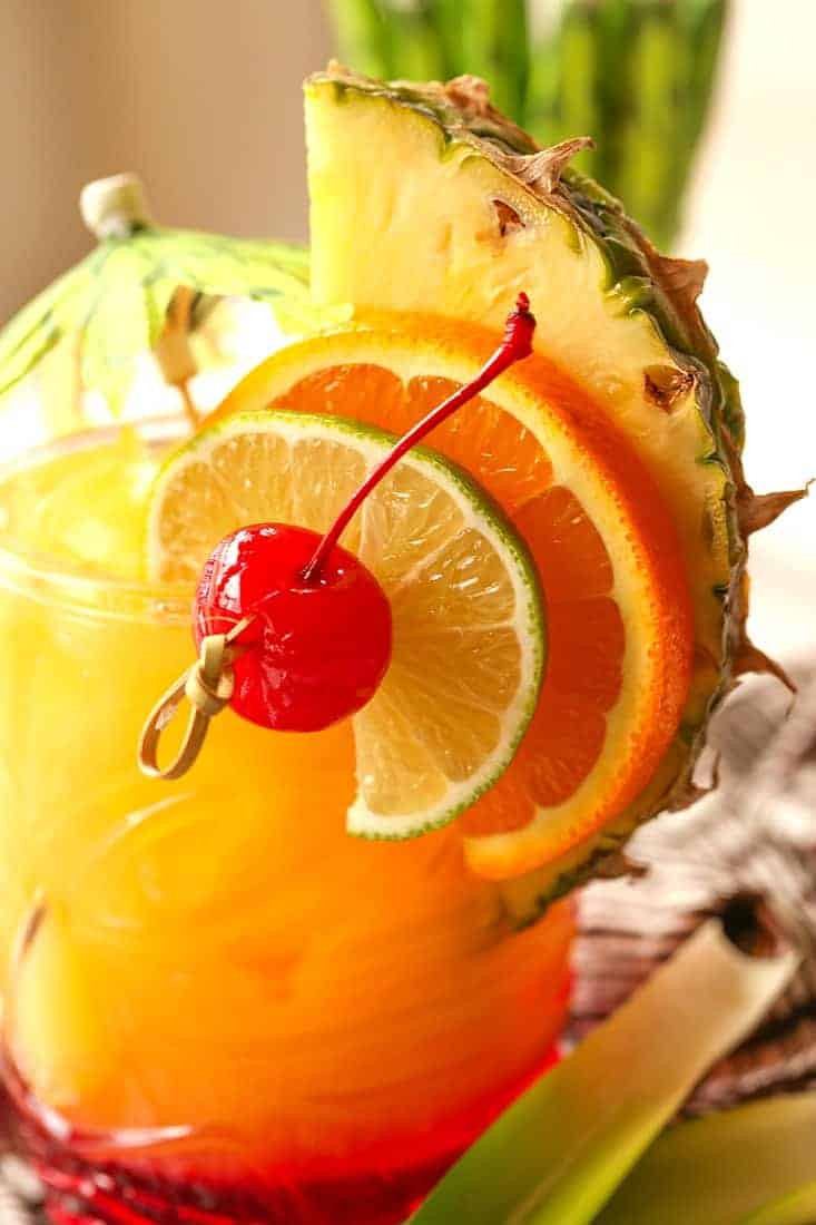 Garnish for a Mai Tai recipe