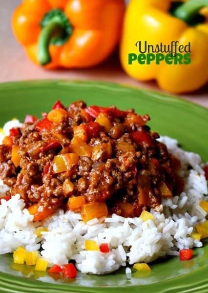 Unstuffed Peppers are an easy stuffed pepper recipe that is kid friendly
