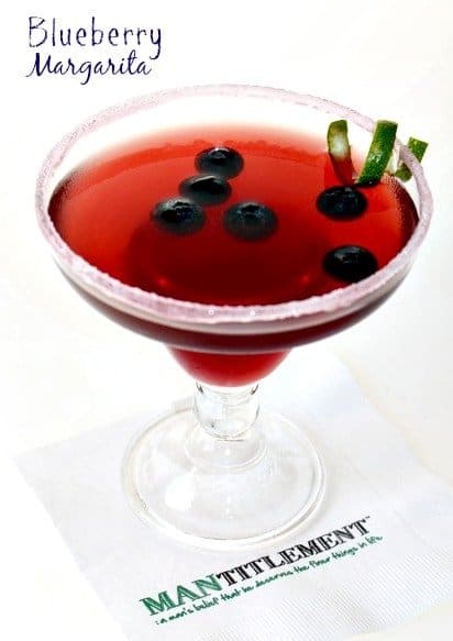 This Blueberry Margarita Recipe is a fun and tasty! A twist on a classic margarita, a bit sweeter and bursting with blueberry flavor! Blueberry Margarita Recipe
