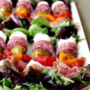 salad on kabob sticks