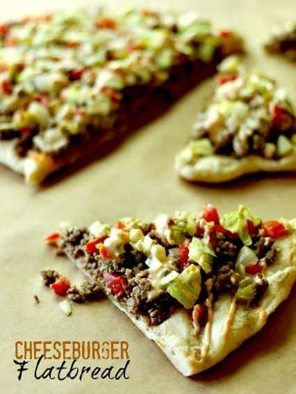Grilled Cheeseburger Pizza pieces