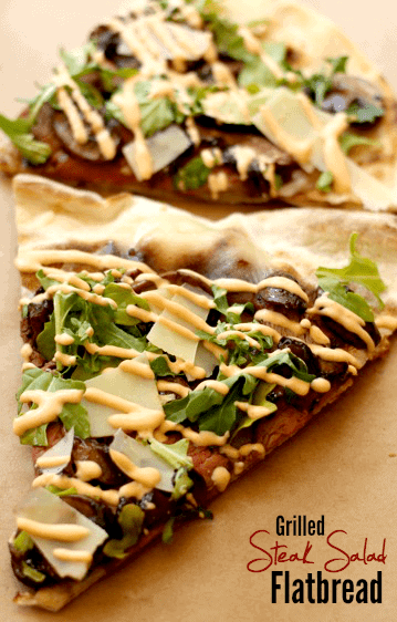 grilled pizza recipe with steak and arugula