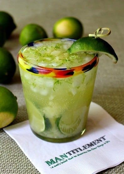 Tequila Cocktail With Lime and Pineapple