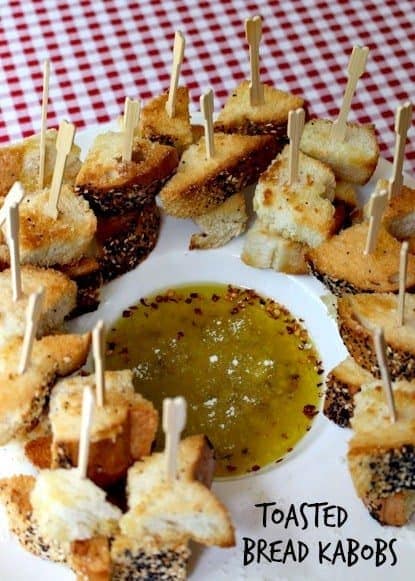 toasted bread kabobs