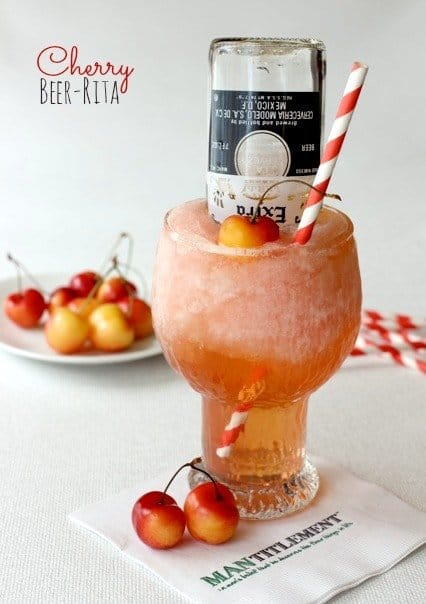 cherry beer-rita cocktail