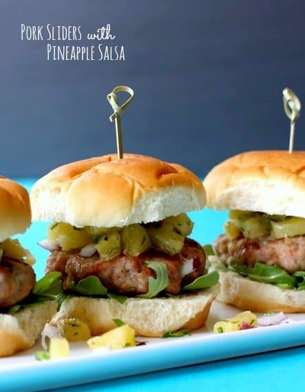 pork sliders with pineapple salsa