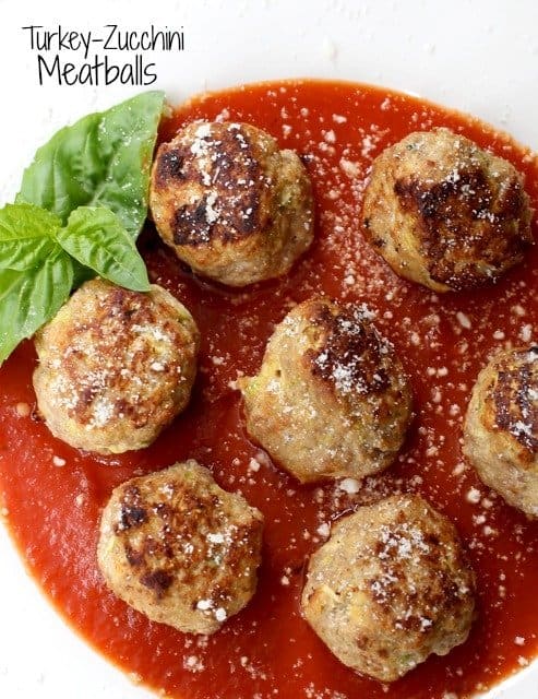 turkey zucchini meatballs in sauce