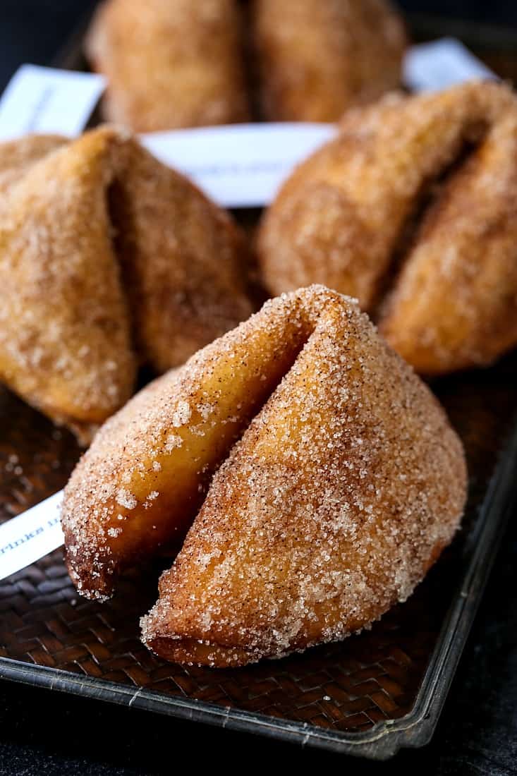 homemade fortune cookies that are made from soft tortillas