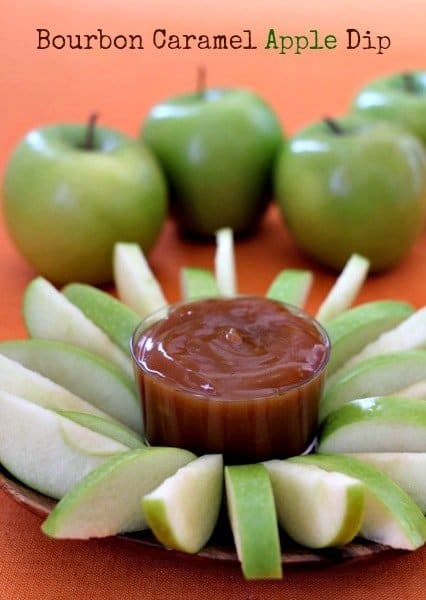 bourbon caramel apple dip feature