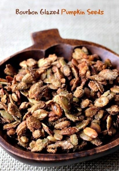 bourbon glazed pumpkin seeds feature