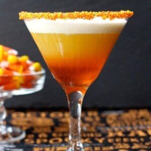 Candy Corn Martini | Creamy, Layered Halloween Martini Recipe