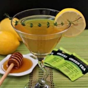 green tea martini with thyme