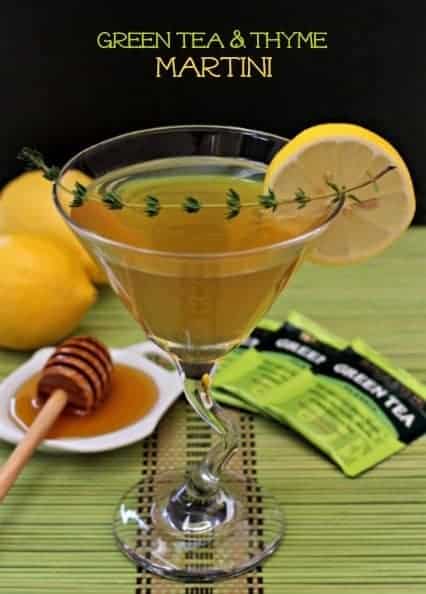 Green Tea and Thyme Martini featured