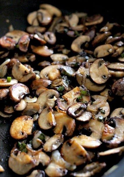 browned mushroom to go in mushroom rice recipe