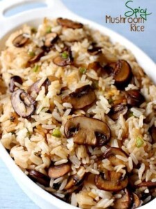 Spicy Mushroom Rice is a side that that might take over dinner!