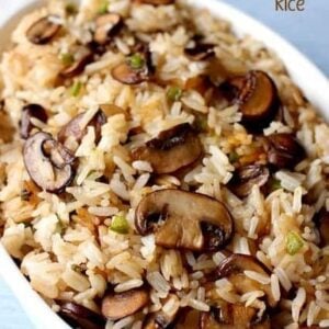 Spicy Mushroom Rice is a side that that might take over dinner!