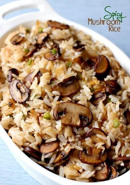 Spicy Mushroom Rice is a side that that might take over dinner!