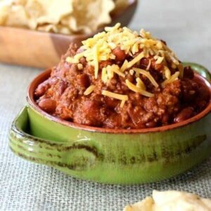 Everyday Chili is a chili recipe that's easy enough to make during the week for dinner