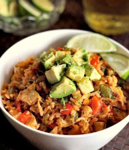 Chicken Fajita Fried Rice is a fried rice recipe with the flavors of chicken fajitas