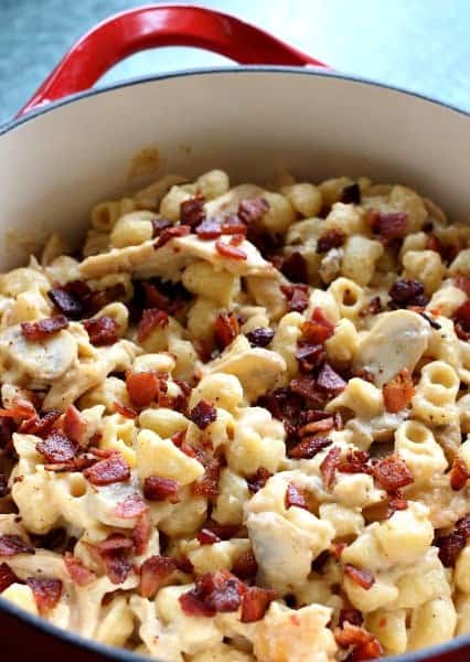 This Chicken Marsala Mac and Cheese will kick that boxed stuff to the curb!