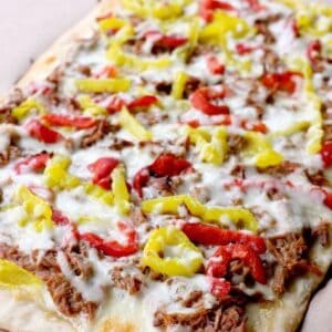 italian beef pizza