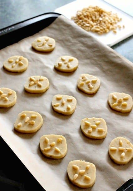 cookies on baking sheet