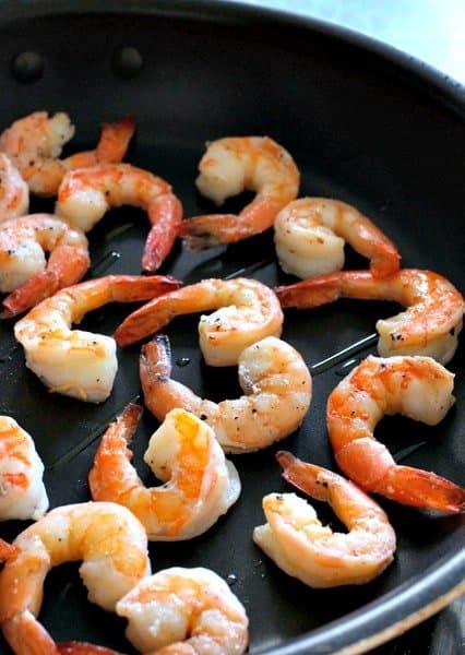 shrimp in skillet