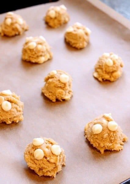 Tropical Chocolate Chip Cookies on sheet pan