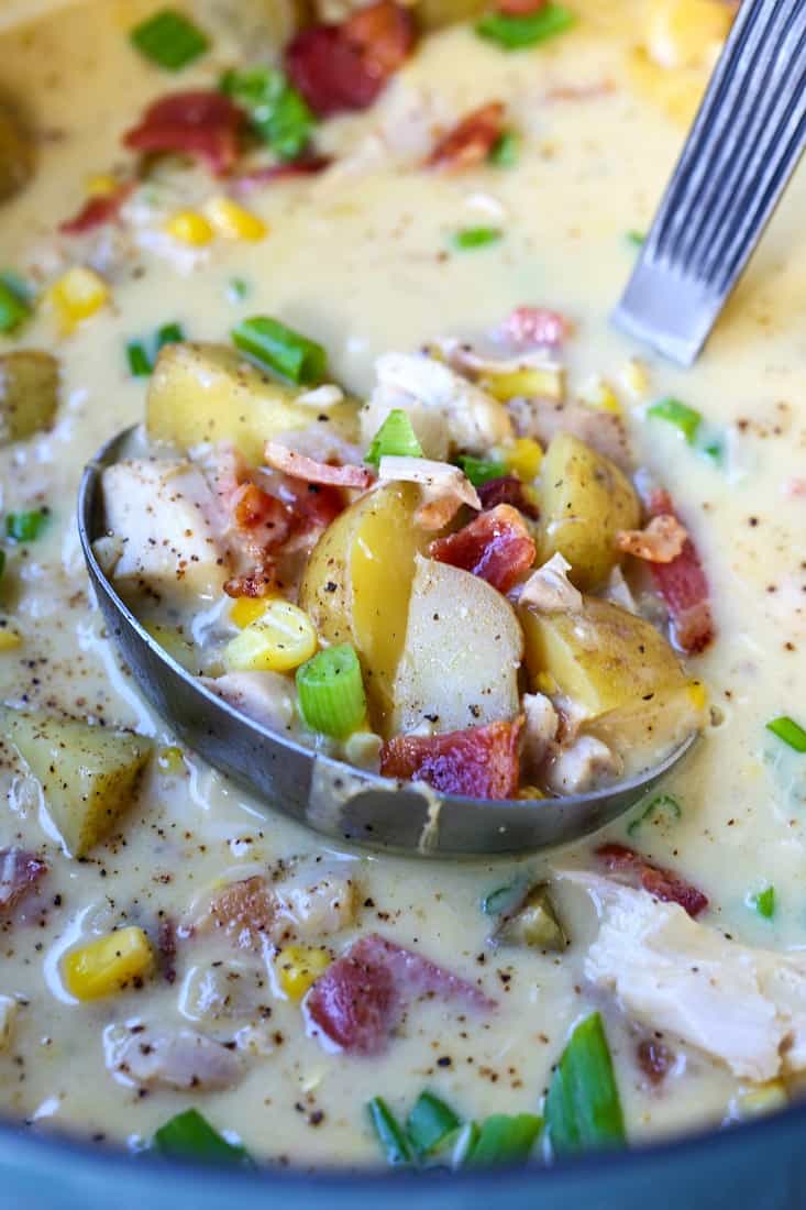 Easy Corn Chowder With TJ's Chicken-less Salt & Everything But The Elote