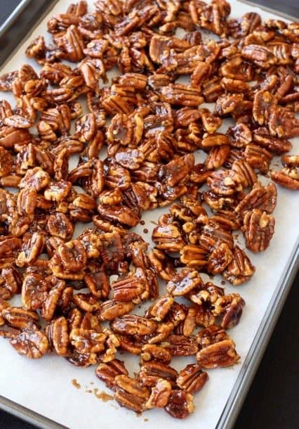 Guinness beer nuts on sheet pan