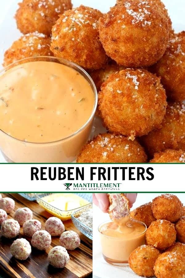 Reuben Fritters are made with leftover corned beef from St. Patrick's Day