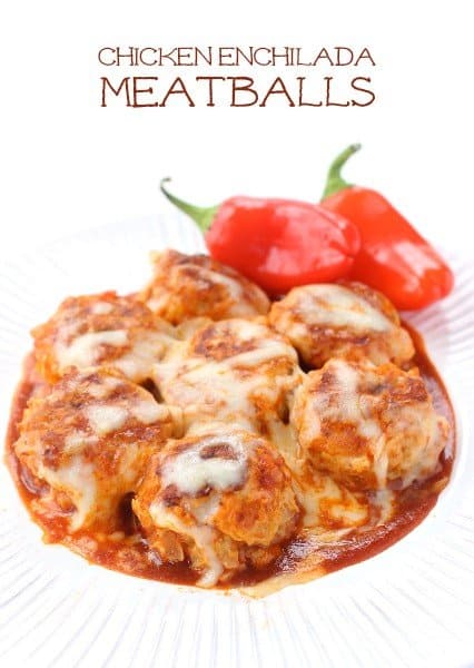 Chicken Enchilada Meatballs featured image