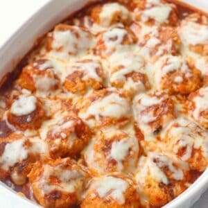 Chicken Enchilada meatballs with mozzarella cheese