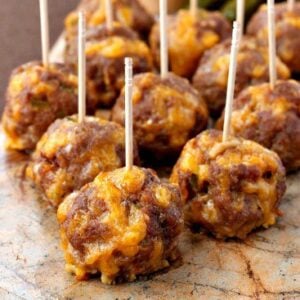 Cheeseburger Meatballs are a super tasty, low carb appetizer!