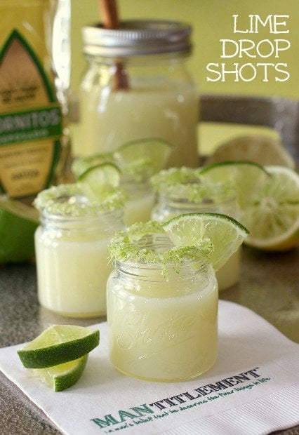 Lime Drop Shots with tequila
