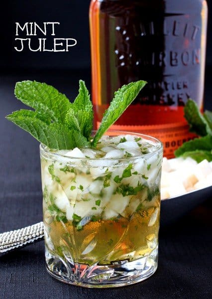 Mint Julep Cocktail with fresh mint